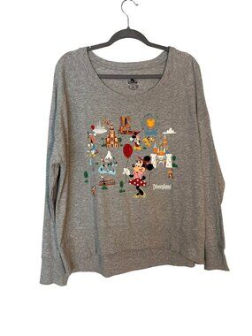 NWT Disney Disneyland Resort Park Life Gray Long Sleeve Tee XL